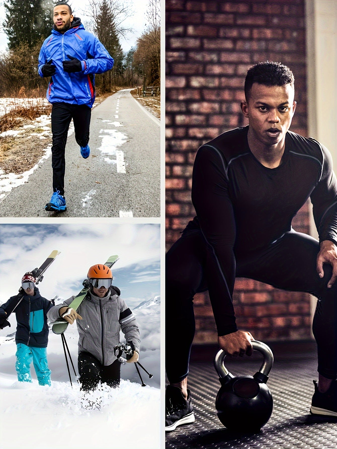 Men'S Thermal Long Sleeve Shirt - Extreme Cold Weather - High-Elasticity Fabric, Slim Fit Athletic Shirt for Gym, Running, Outdoor Activities - Stand Collar Design - Autumn/Winter Workout Top - Minimalist Men'S Clothing - Eas