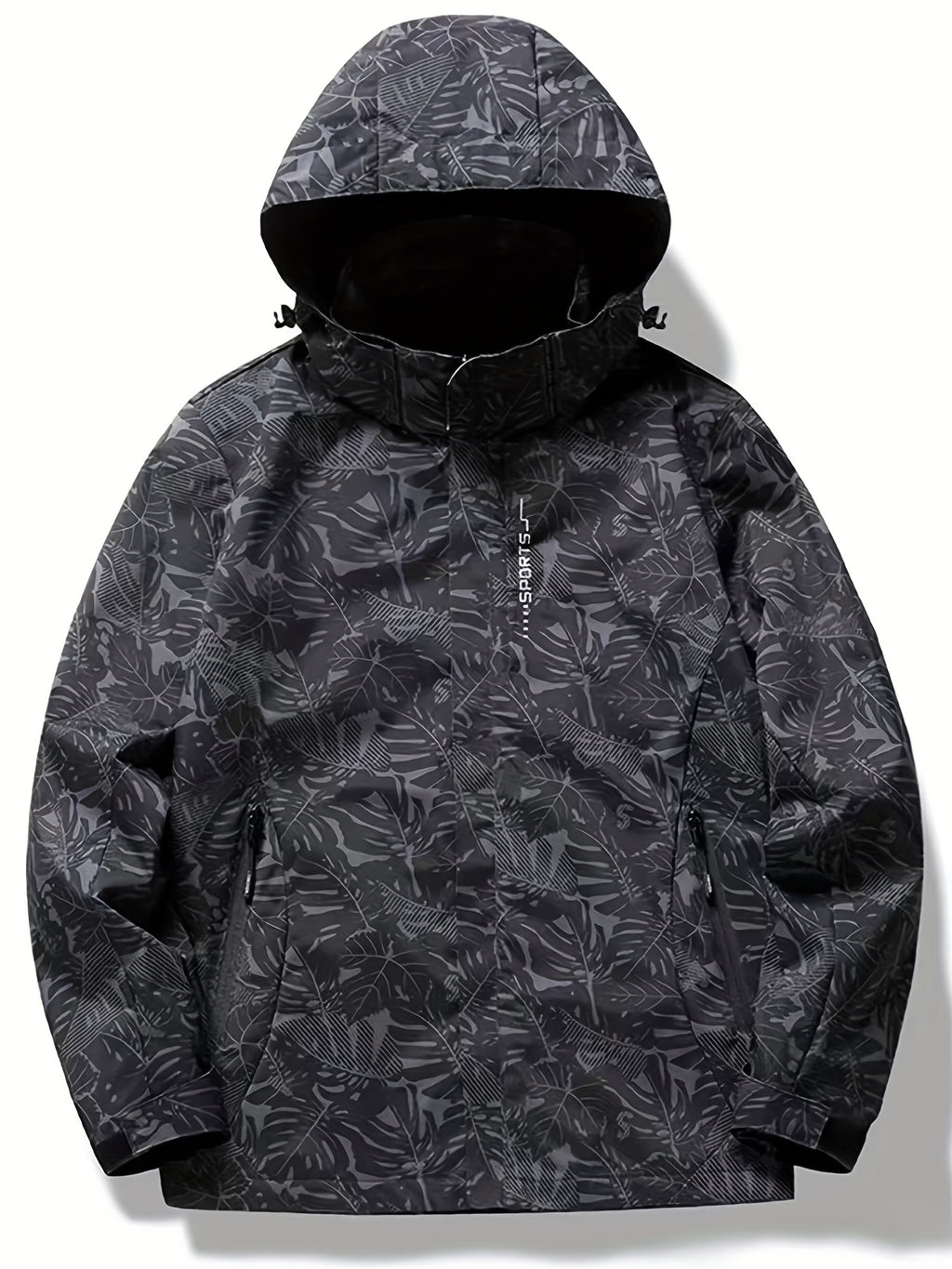 Men's Casual Lightweight Waterproof Windbreaker Jacket, Full Zip Up Hooded Shell Outdoor Hiking Coat For Autumn And Winter