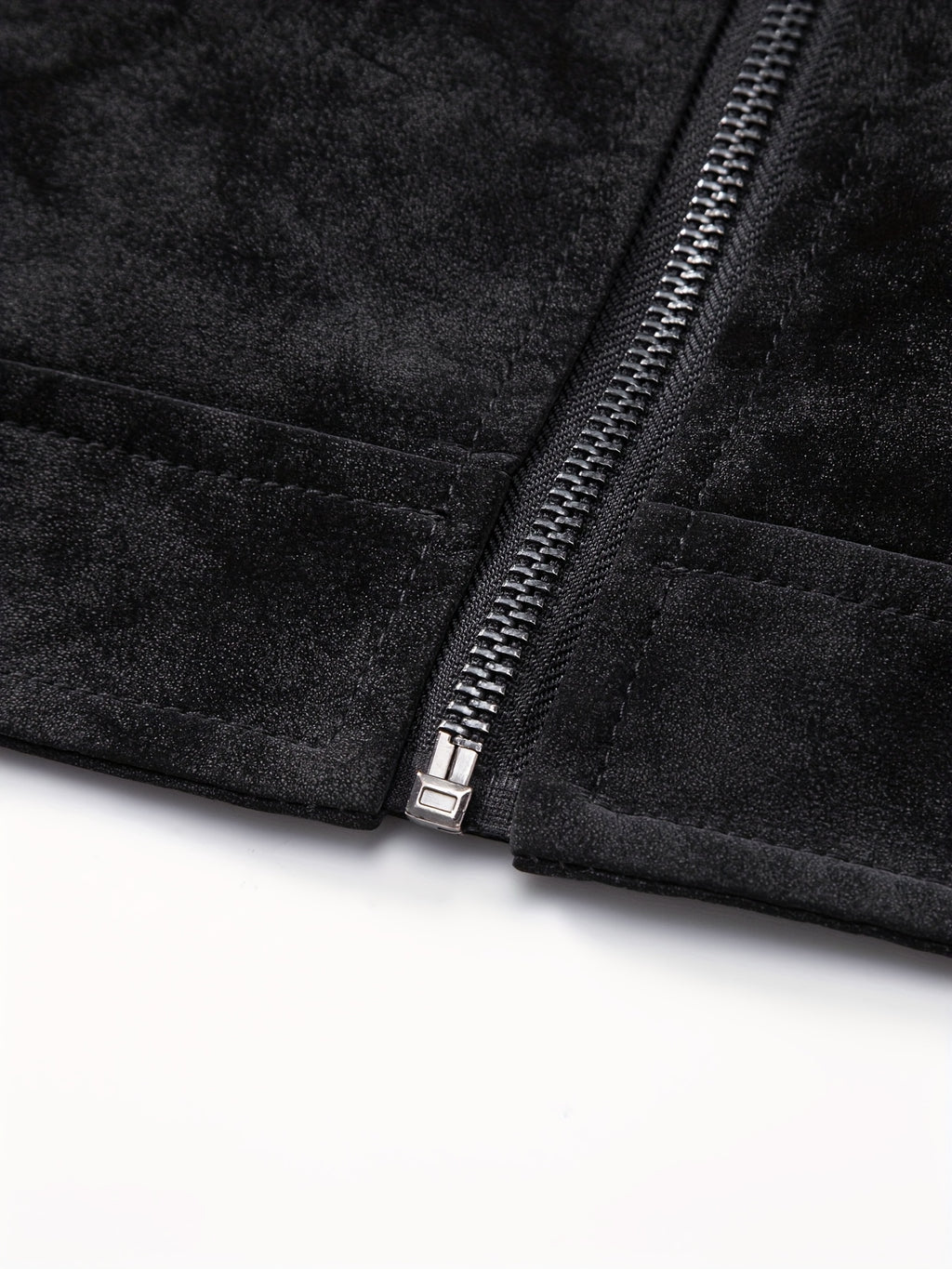 Men'S Motorcycle Jacket - Black Biker Coat with Zipper Closure, Stand Collar, Non-Stretch Fabric - Lightweight Windproof Outerwear for Riding, Commuting, Casual Outdoors - Easy-Clean Motorcycle Rider Jacket, Motorcycle Gear,