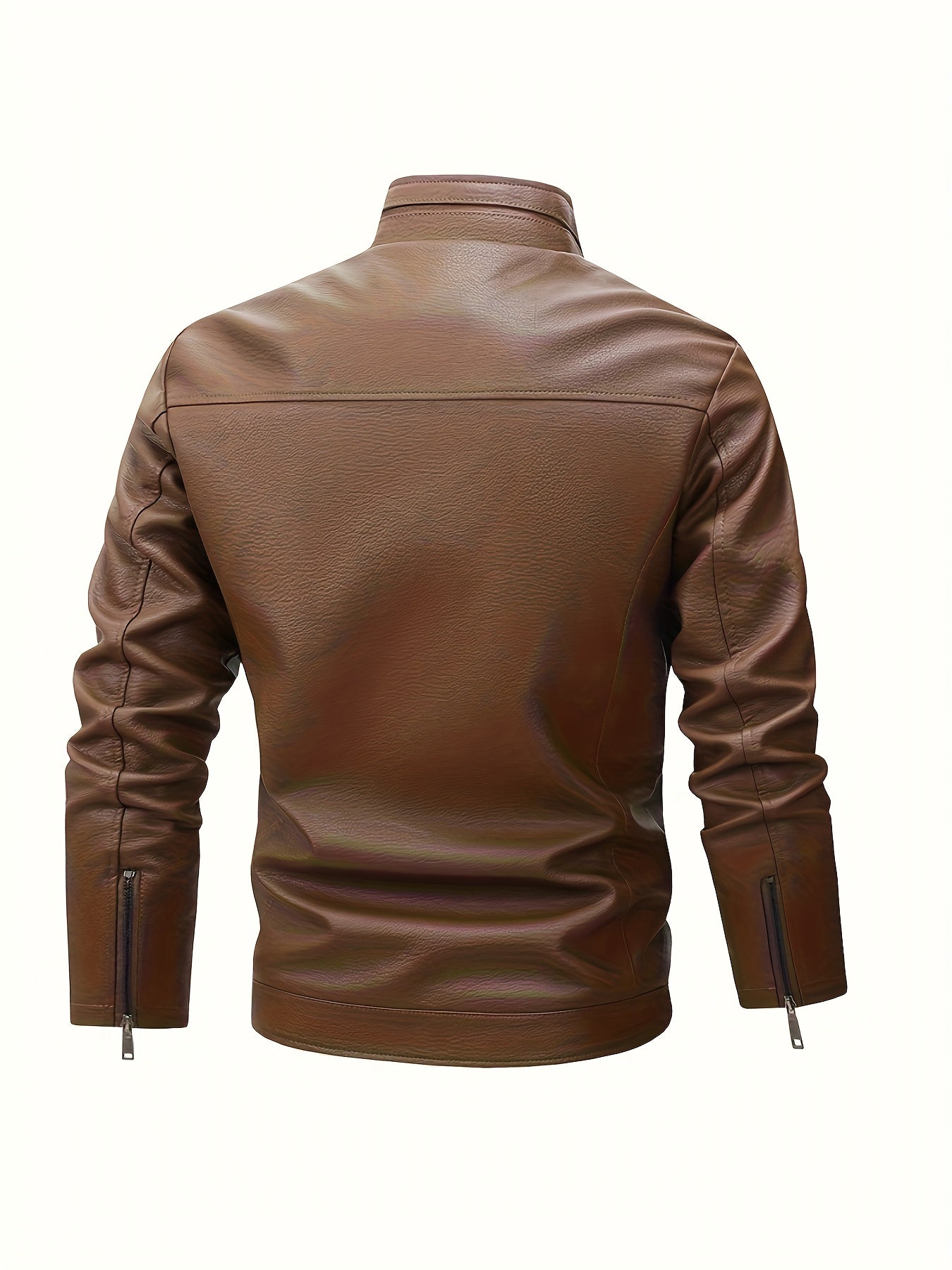 Men's Retro Jacket with Lining - Full-Zip Warm Brown Coat, Stand Collar & Zippered Pockets, Soft Shell Casual to Semi-Formal Outerwear for Everyday & Special Occasions ( Lining, Hand Wash/Dry Clean), Jackets for Men, Formal J