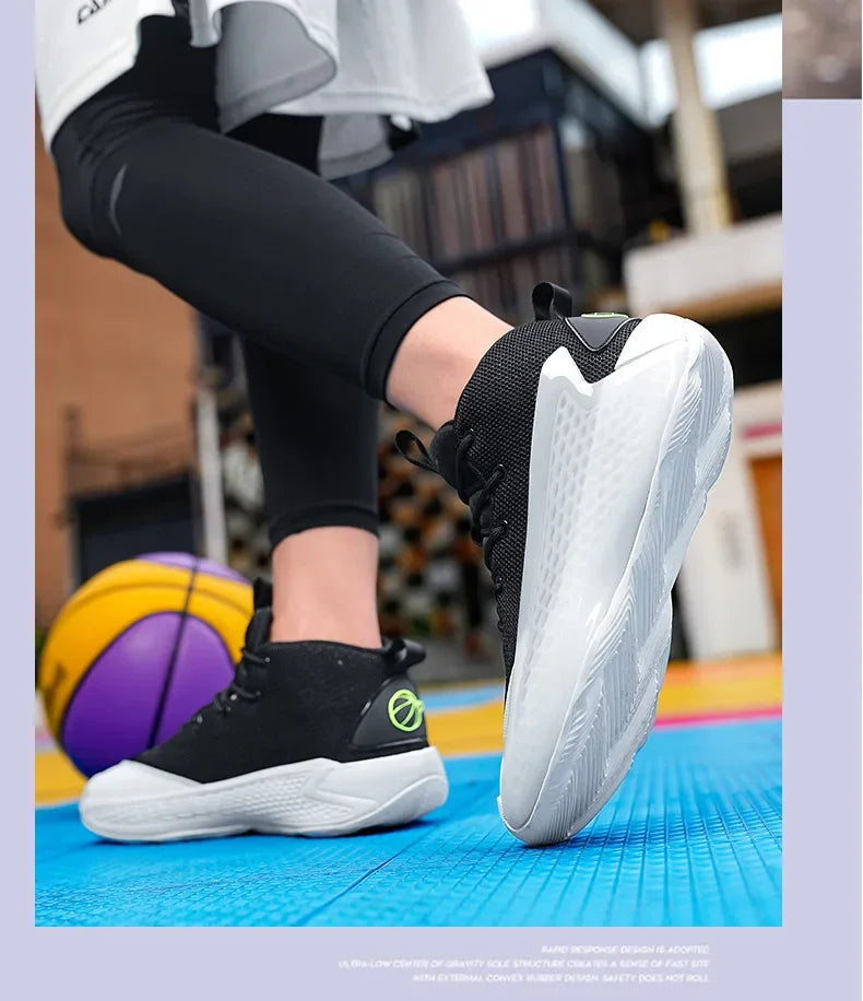 New Basketball Shoes for Men And Women Youth Shock Absorption Wear Resistant Practical Running Shoes Sports Shoes Battle Boots F