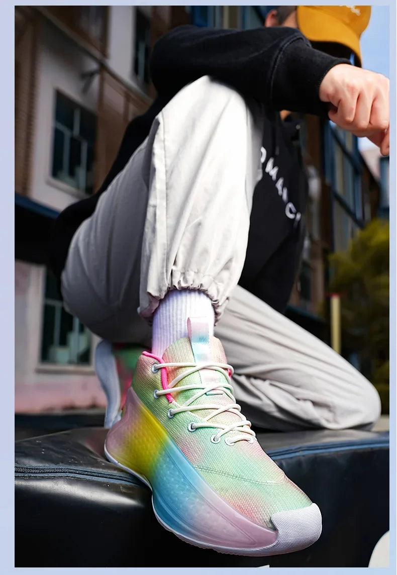 New Basketball Shoes for Men And Women Youth Shock Absorption Wear Resistant Practical Running Shoes Sports Shoes Battle Boots F