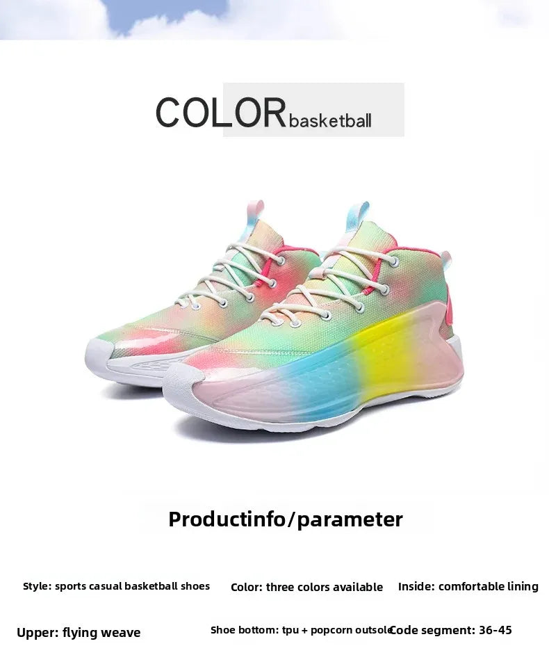 New Basketball Shoes for Men And Women Youth Shock Absorption Wear Resistant Practical Running Shoes Sports Shoes Battle Boots F