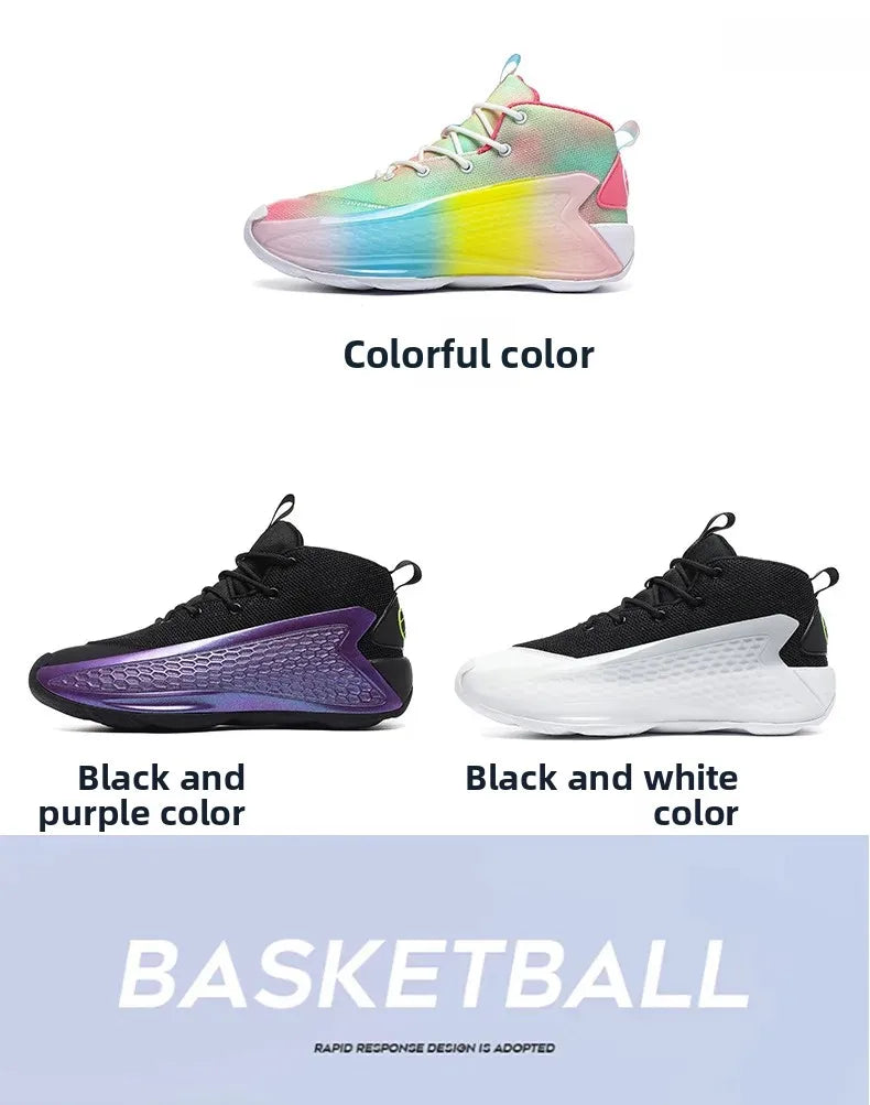 New Basketball Shoes for Men And Women Youth Shock Absorption Wear Resistant Practical Running Shoes Sports Shoes Battle Boots F