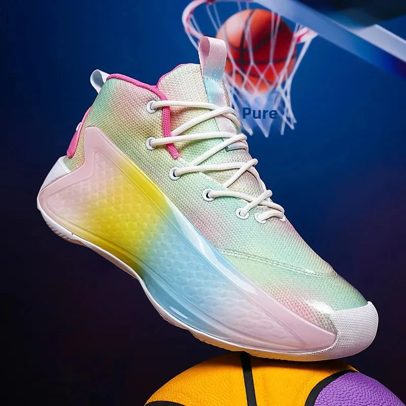 New Basketball Shoes for Men And Women Youth Shock Absorption Wear Resistant Practical Running Shoes Sports Shoes Battle Boots F