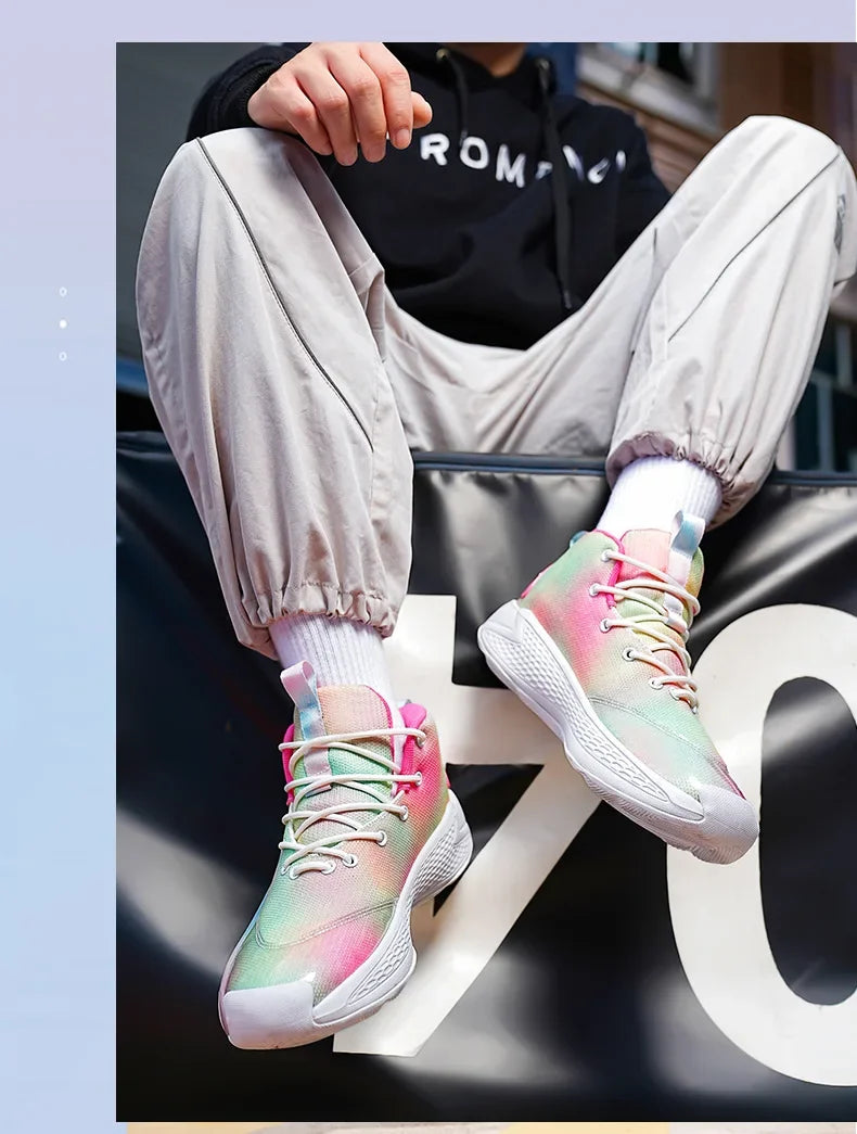 New Basketball Shoes for Men And Women Youth Shock Absorption Wear Resistant Practical Running Shoes Sports Shoes Battle Boots F