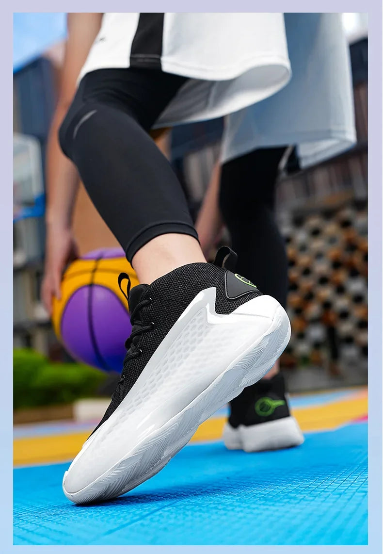 New Basketball Shoes for Men And Women Youth Shock Absorption Wear Resistant Practical Running Shoes Sports Shoes Battle Boots F