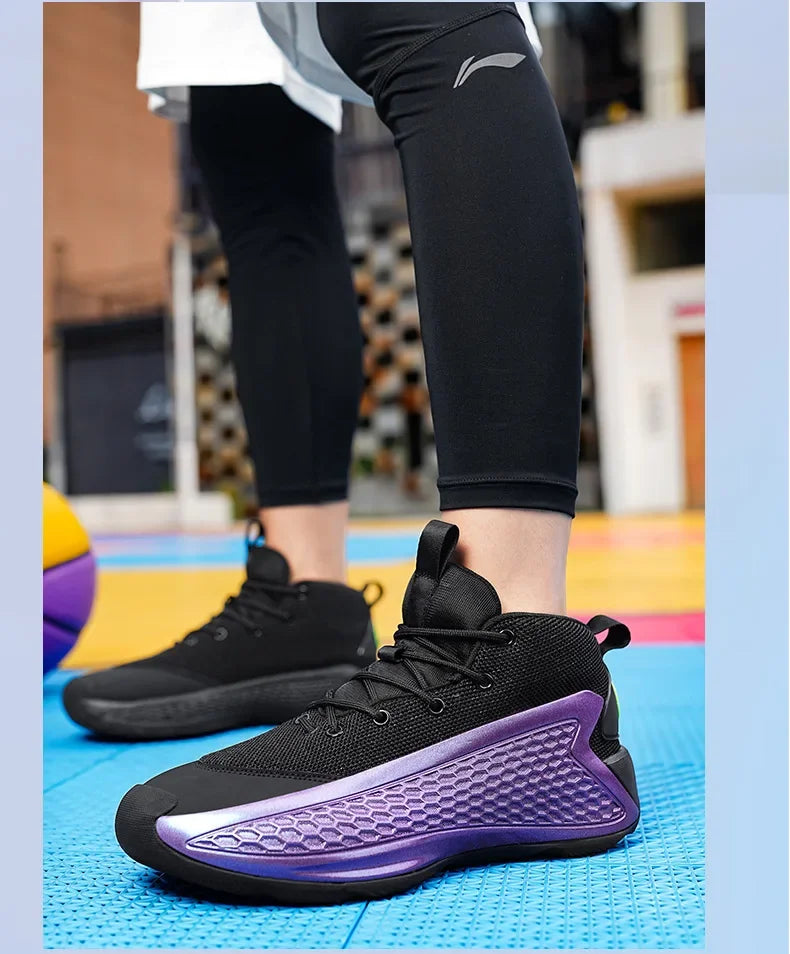 New Basketball Shoes for Men And Women Youth Shock Absorption Wear Resistant Practical Running Shoes Sports Shoes Battle Boots F