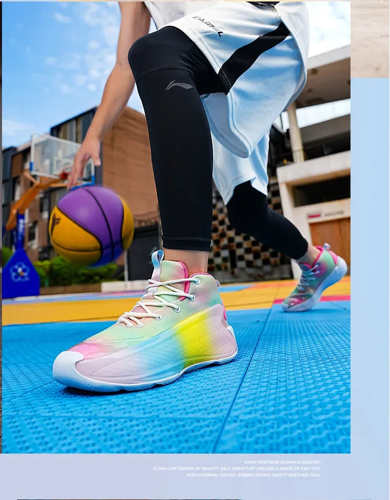 New Basketball Shoes for Men And Women Youth Shock Absorption Wear Resistant Practical Running Shoes Sports Shoes Battle Boots F