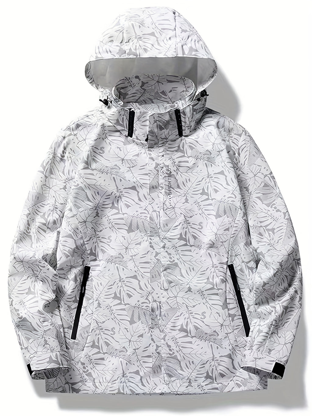 Men's Casual Lightweight Waterproof Windbreaker Jacket, Full Zip Up Hooded Shell Outdoor Hiking Coat For Autumn And Winter