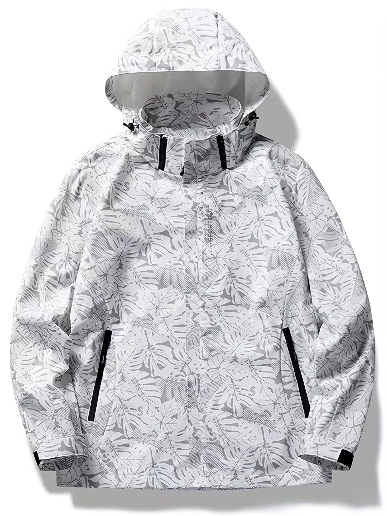 Men's Casual Lightweight Waterproof Windbreaker Jacket, Full Zip Up Hooded Shell Outdoor Hiking Coat For Autumn And Winter