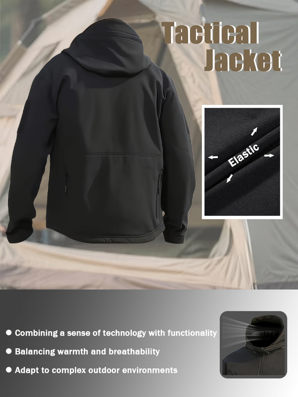 Men'S Coldproof Softshell Jacket & Pants Set - All-Season Outdoor Skiing, Hiking, Cycling, Fishing - Windproof, High Quality, Full-Zip Hooded Design with Multiple Pockets, Machine Washable () - Ideal For Winter Sports & Casua