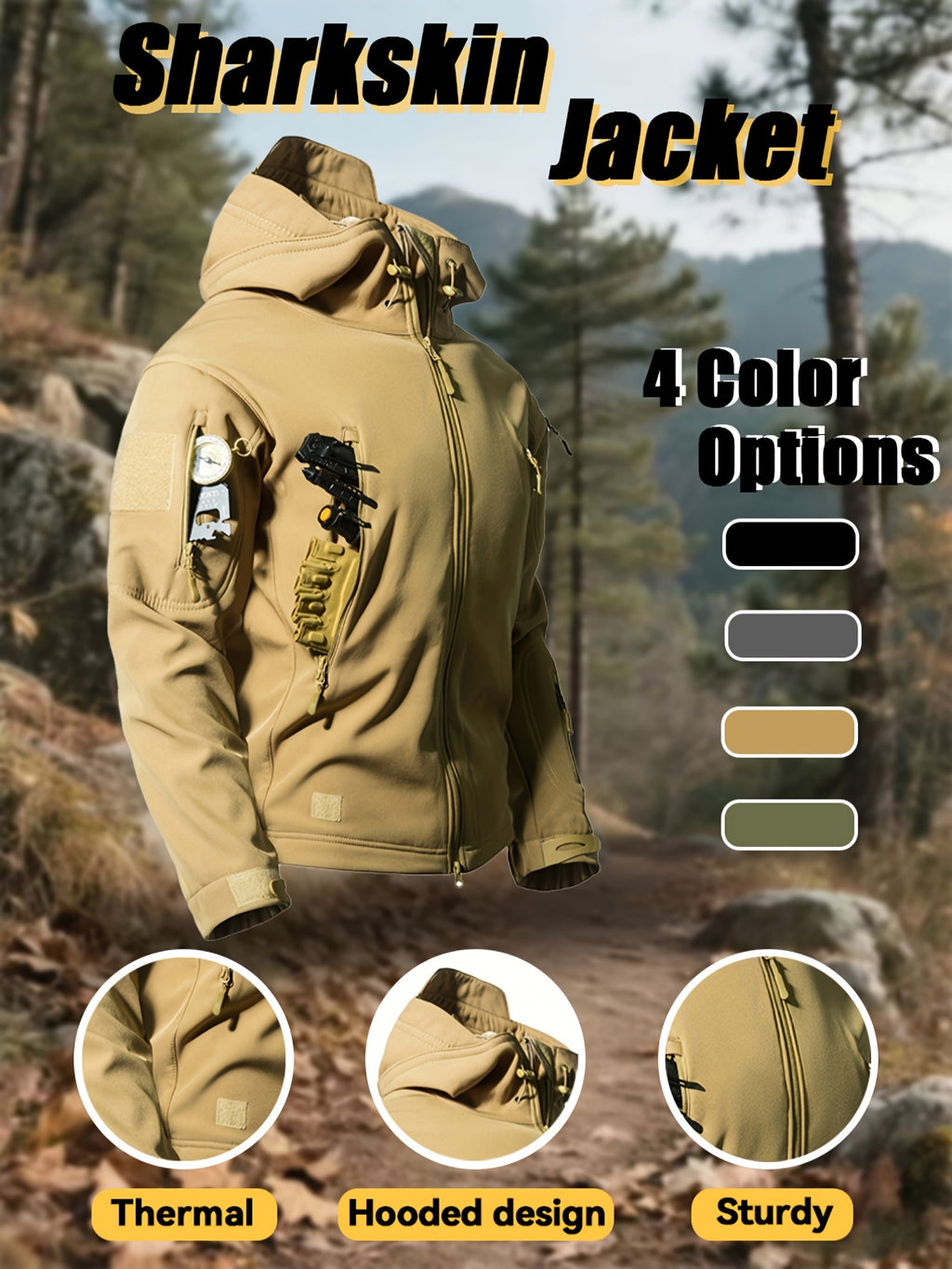 Men'S Coldproof Softshell Jacket & Pants Set - All-Season Outdoor Skiing, Hiking, Cycling, Fishing - Windproof, High Quality, Full-Zip Hooded Design with Multiple Pockets, Machine Washable () - Ideal For Winter Sports & Casua