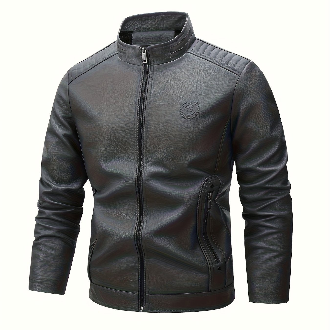 Men's Retro Jacket with Lining - Full-Zip Warm Brown Coat, Stand Collar & Zippered Pockets, Soft Shell Casual to Semi-Formal Outerwear for Everyday & Special Occasions ( Lining, Hand Wash/Dry Clean), Jackets for Men, Formal J