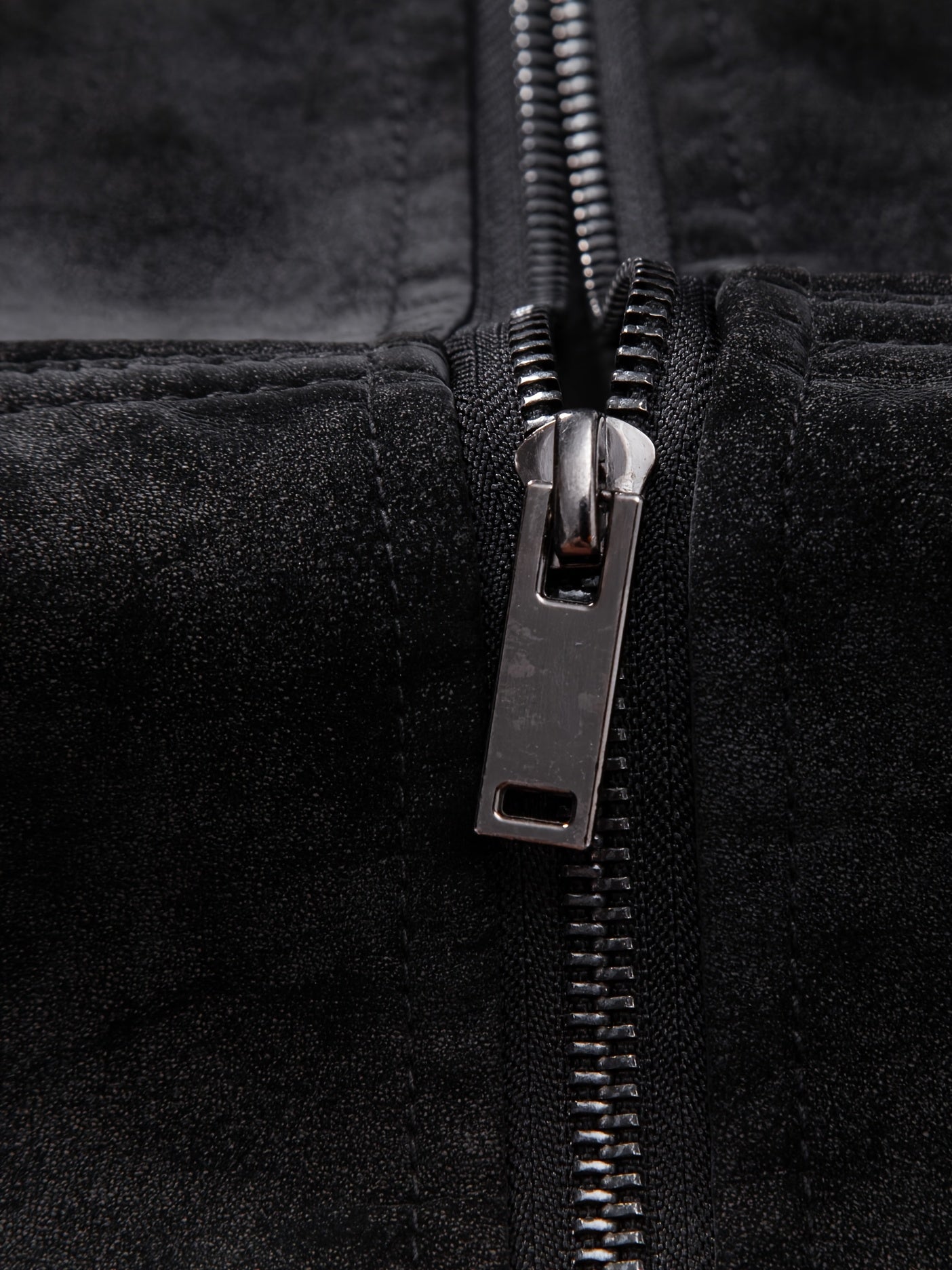 Men'S Motorcycle Jacket - Black Biker Coat with Zipper Closure, Stand Collar, Non-Stretch Fabric - Lightweight Windproof Outerwear for Riding, Commuting, Casual Outdoors - Easy-Clean Motorcycle Rider Jacket, Motorcycle Gear,