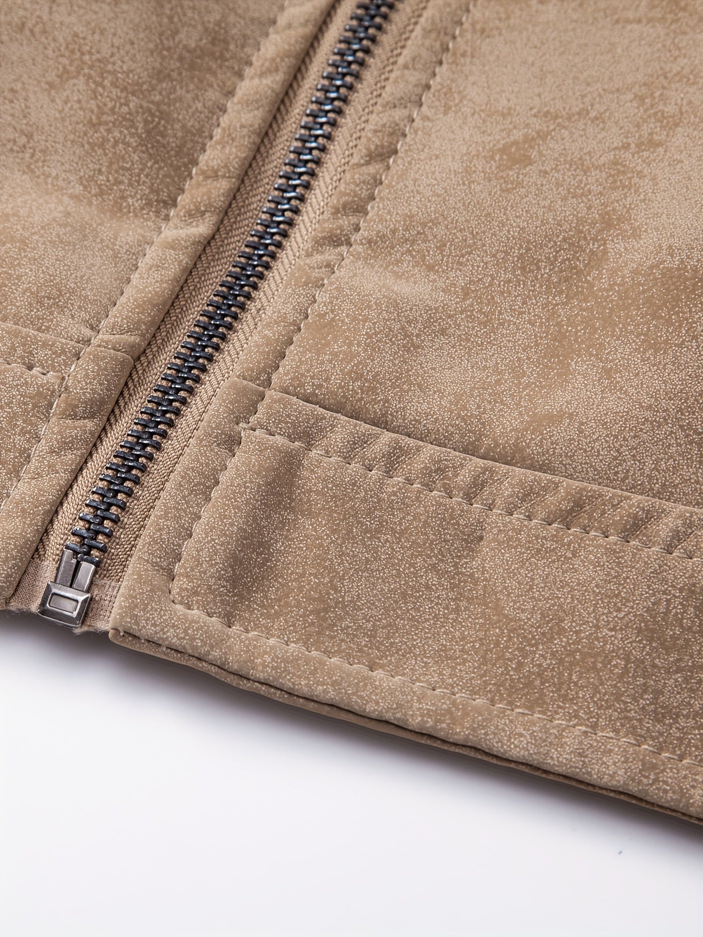 Men'S Motorcycle Jacket - Black Biker Coat with Zipper Closure, Stand Collar, Non-Stretch Fabric - Lightweight Windproof Outerwear for Riding, Commuting, Casual Outdoors - Easy-Clean Motorcycle Rider Jacket, Motorcycle Gear,