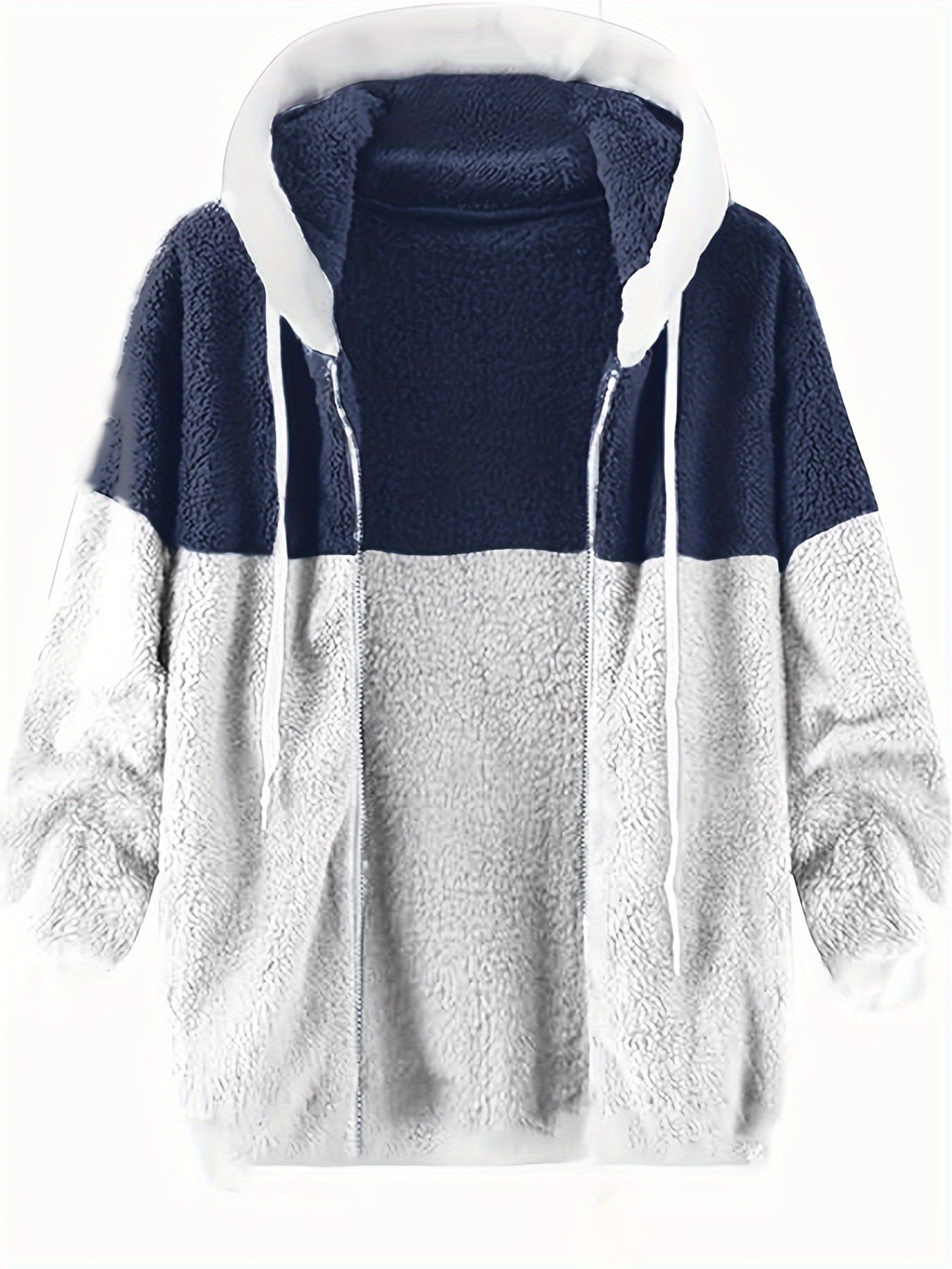 Fleece Jacket Men Sherpa Lined Hoodie Zip Up Fuzzy Lightweight Jackets Warm Long Sleeve Fashion Casual Winter Jackets